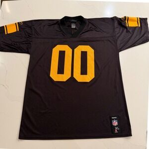 NFL Reebok Pittsburgh Steelers NFL Football Jersey 00 Black Gold XL Mens‎